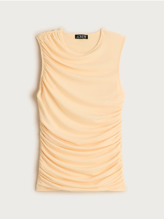 J. Crew Ruched Shell Top XS Yellow - Picture 2 of 9